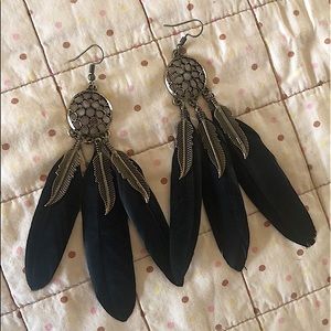 Two Pairs of Feather Earrings